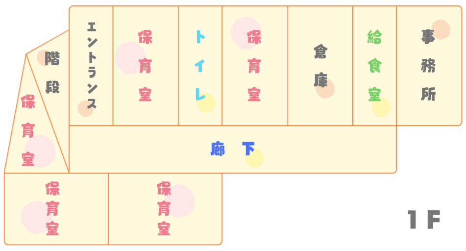 ひまわり認定こども園,園舎,館内マップ,館内地図,地図